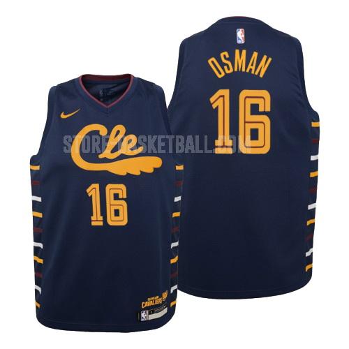 2019-20 cleveland cavaliers cedi osman 16 navy city edition youth replica jersey
