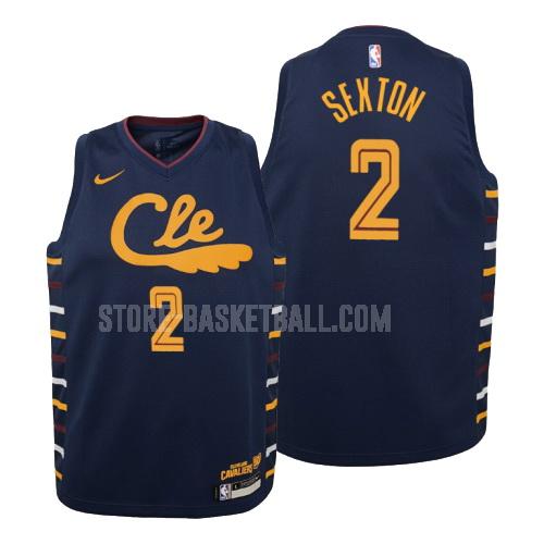 2019-20 cleveland cavaliers collin sexton 2 navy city edition youth replica jersey