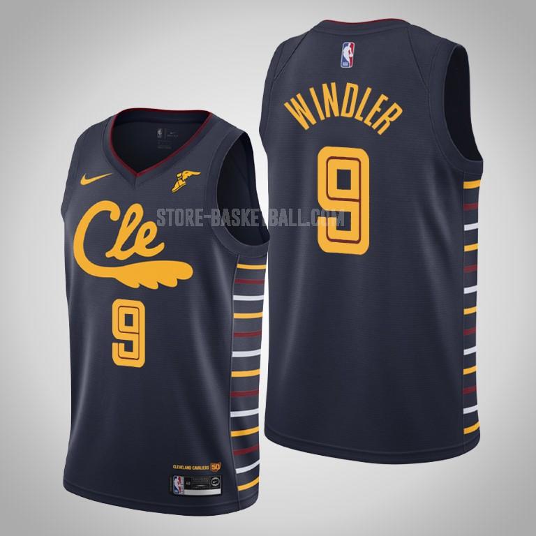 2019-20 cleveland cavaliers dylan windler 9 navy city edition men's replica jersey
