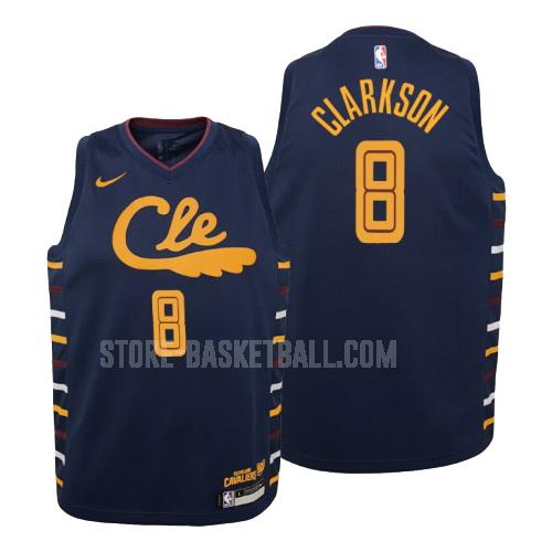2019-20 cleveland cavaliers jordan clarkson 8 navy city edition youth replica jersey