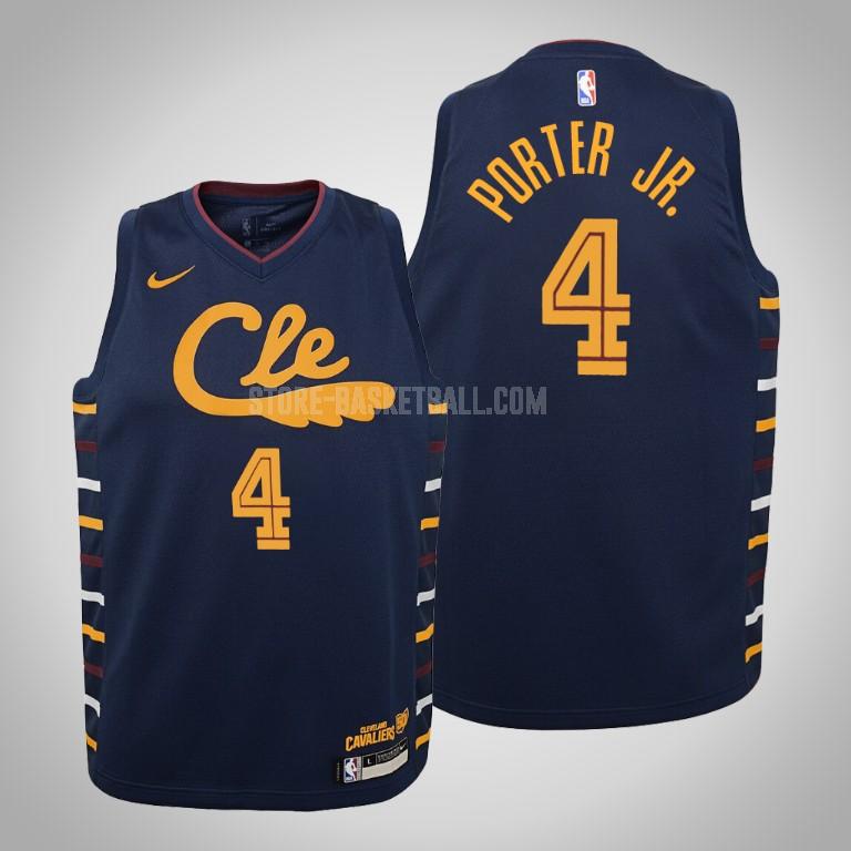 2019-20 cleveland cavaliers kevin porter jr 4 navy city edition youth replica jersey