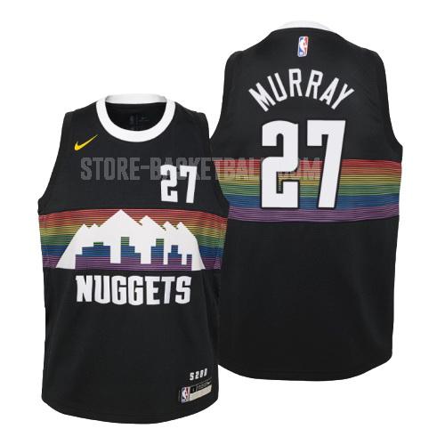 2019-20 denver nuggets jamal murray 27 black city edition youth replica jersey