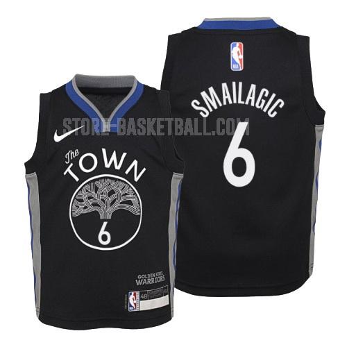 2019-20 golden state warriors alen smailagic 6 black city edition youth replica jersey