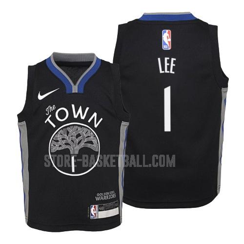 2019-20 golden state warriors damion lee 1 black city edition youth replica jersey