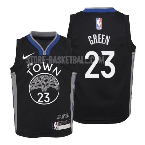 2019-20 golden state warriors draymond green 23 black city edition youth replica jersey