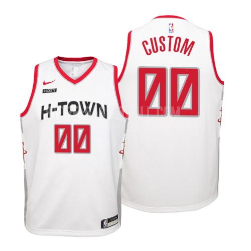 2019-20 houston rockets custom white city edition youth replica jersey