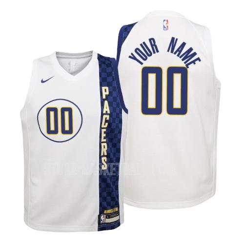 2019-20 indiana pacers custom white city edition youth replica jersey