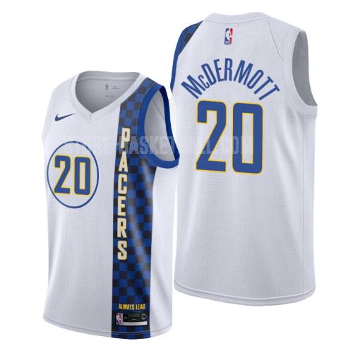 2019-20 indiana pacers doug mcdermott 20 white city edition men's replica jersey