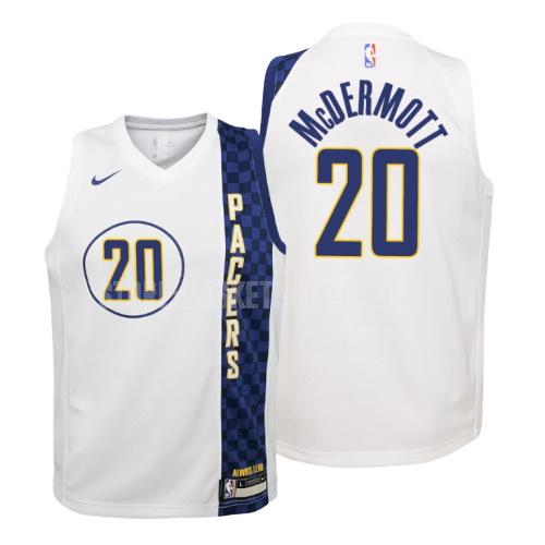 2019-20 indiana pacers doug mcdermott 20 white city edition youth replica jersey