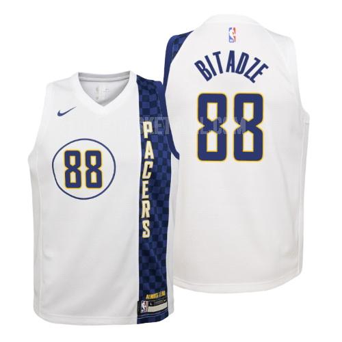 2019-20 indiana pacers goga bitadze 88 white city edition youth replica jersey