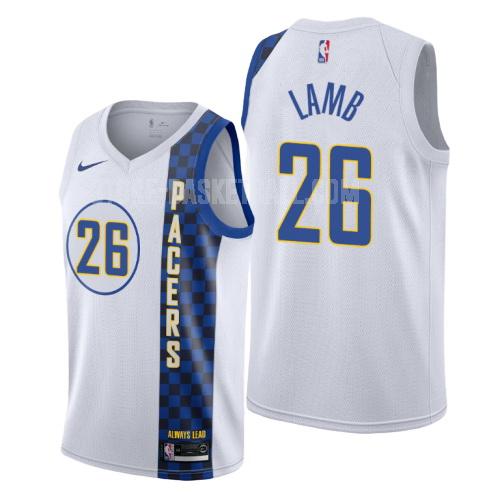 2019-20 indiana pacers jeremy lamb 26 white city edition men's replica jersey