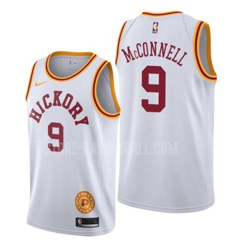 2019-20 indiana pacers tj mcconnell 9 white classic edition men's replica jersey