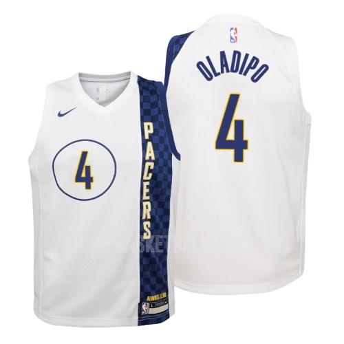 2019-20 indiana pacers victor oladipo 4 white city edition youth replica jersey