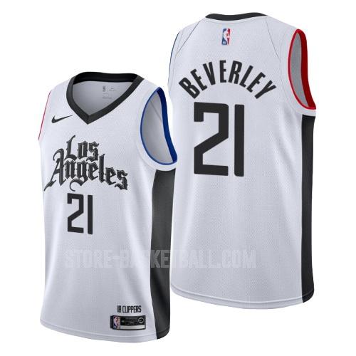 2019-20 los angeles clippers patrick beverley 21 white city edition men's replica jersey