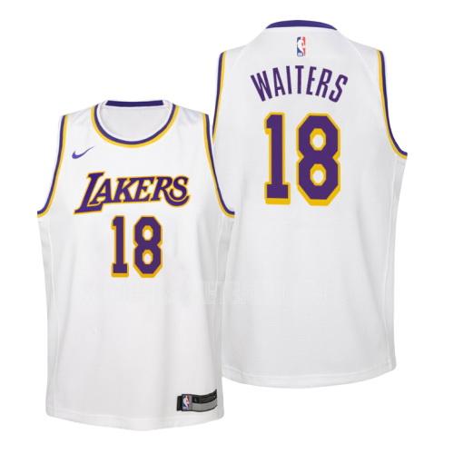 2019-20 los angeles lakers dion waiters 18 white association youth replica jersey