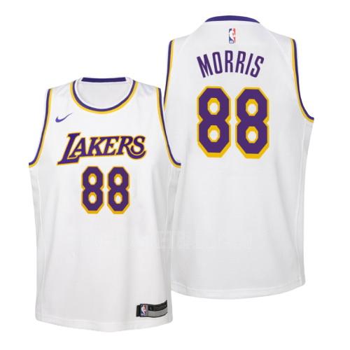 2019-20 los angeles lakers markieff morris 88 white association youth replica jersey