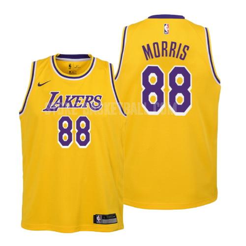 2019-20 los angeles lakers markieff morris 88 yellow icon youth replica jersey