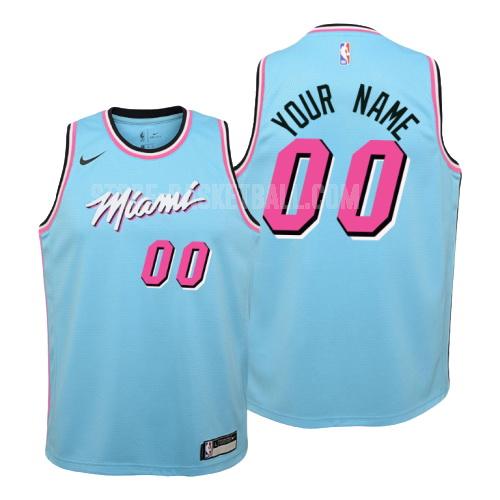 2019-20 miami heat custom blue city edition youth replica jersey