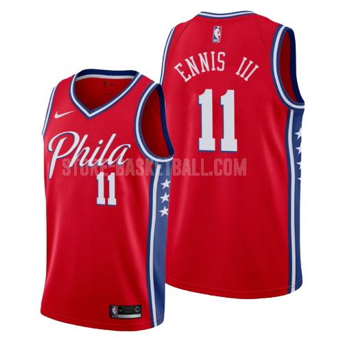 2019-20 philadelphia 76ers james ennis iii 11 red statement men's replica jersey