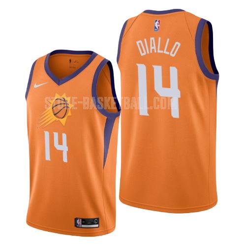 2019-20 phoenix suns cheick diallo 14 orange statement men's replica jersey