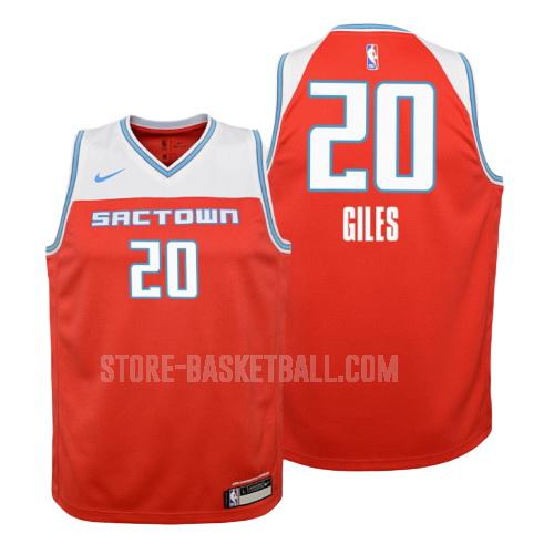 2019-20 sacramento kings harry giles 20 red city edition youth replica jersey
