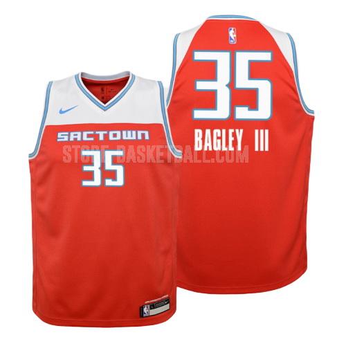 2019-20 sacramento kings marvin bagley iii 35 red city edition youth replica jersey