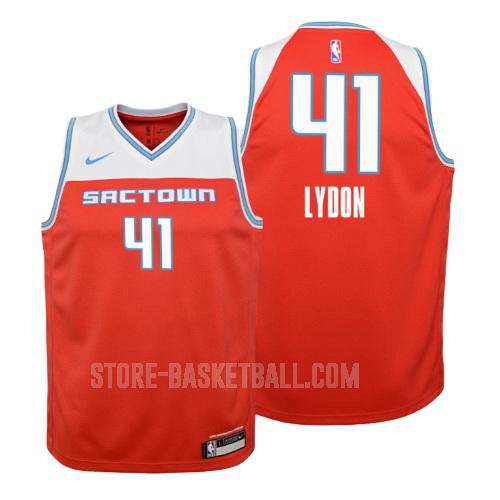 2019-20 sacramento kings tyler lydon 41 red city edition youth replica jersey