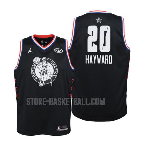 2019 boston celtics gordon hayward 20 black nba all-star youth replica jersey