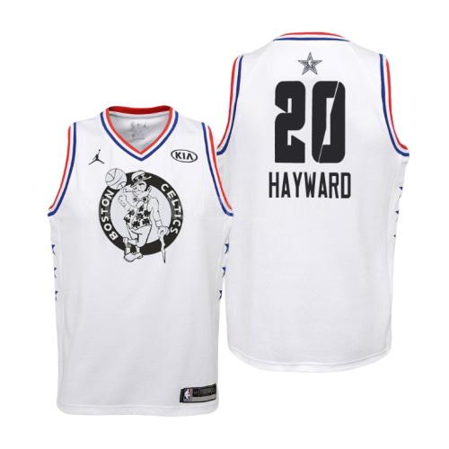 2019 boston celtics gordon hayward 20 white nba all-star youth replica jersey