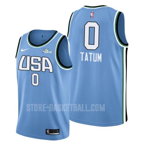 2019 boston celtics jayson tatum 0 blue rising star men's replica jersey