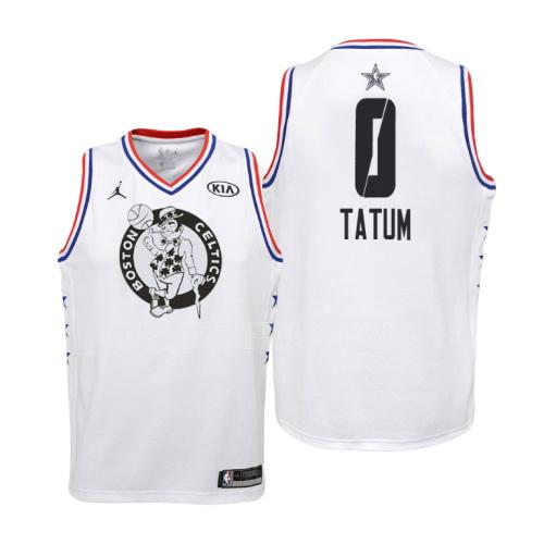 2019 boston celtics jayson tatum 0 white nba all-star youth replica jersey