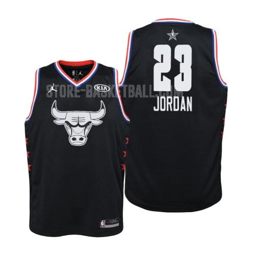 2019 chicago bulls michael jordan 23 black nba all-star youth replica jersey