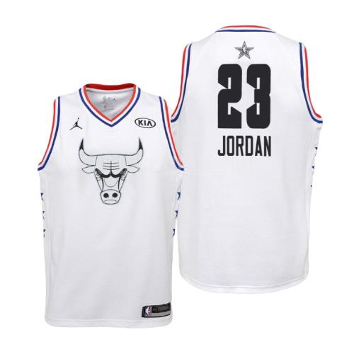 2019 chicago bulls michael jordan 23 white nba all-star youth replica jersey
