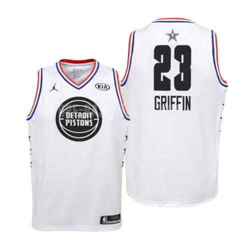 2019 detroit pistons blake griffin 23 white nba all-star youth replica jersey