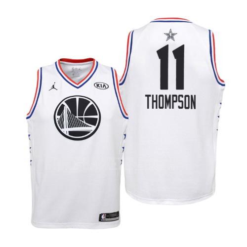 2019 golden state warriors klay thompson 11 white nba all-star youth replica jersey