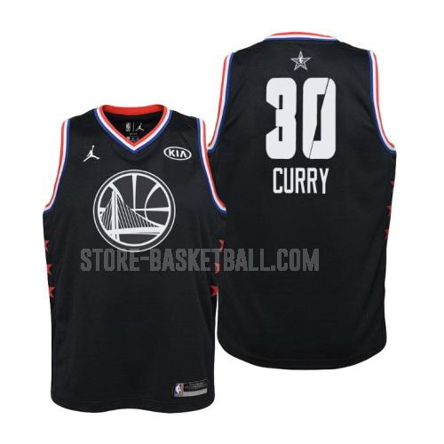 2019 golden state warriors stephen curry 30 black nba all-star youth replica jersey