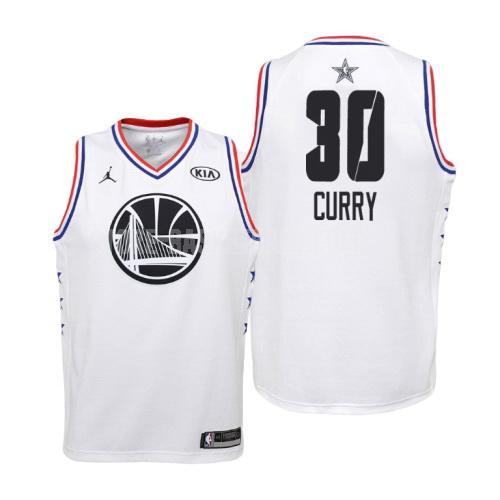 2019 golden state warriors stephen curry 30 white nba all-star youth replica jersey