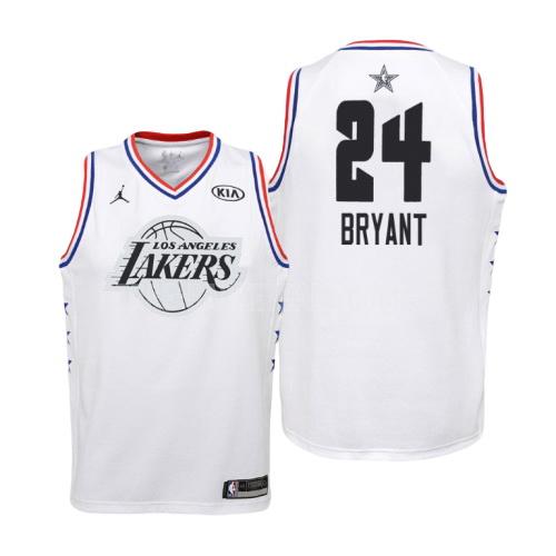 2019 los angeles lakers kobe bryant 24 white nba all-star youth replica jersey