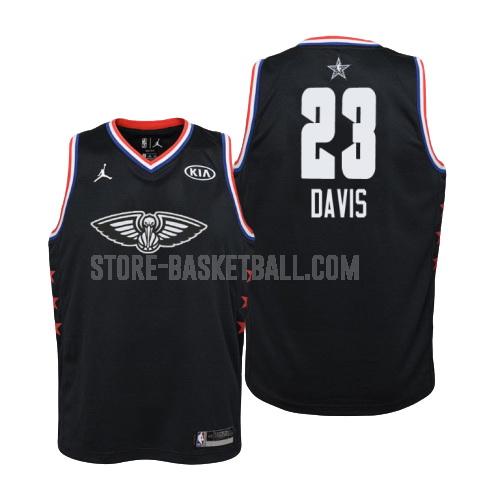 2019 new orleans pelicans anthony davis 23 black nba all-star youth replica jersey