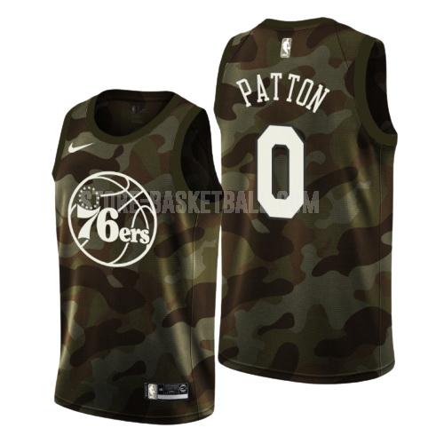 2019 philadelphia 76ers justin patton 0 camo memorial day men's replica jersey