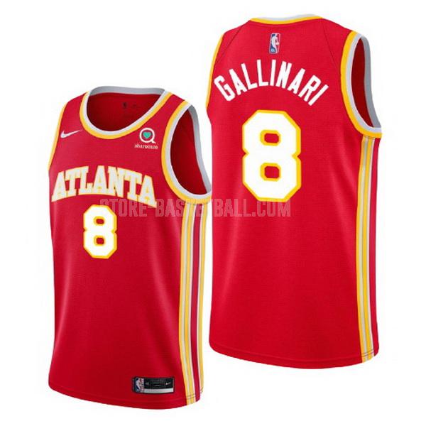2020-21 atlanta hawks danilo gallinari 8 red icon men's replica jersey