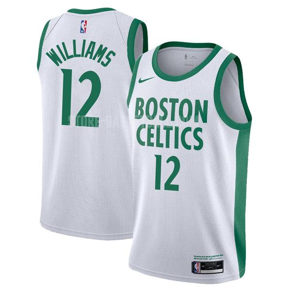 2020-21 boston celtics grant williams 12 white city edition men's replica jersey