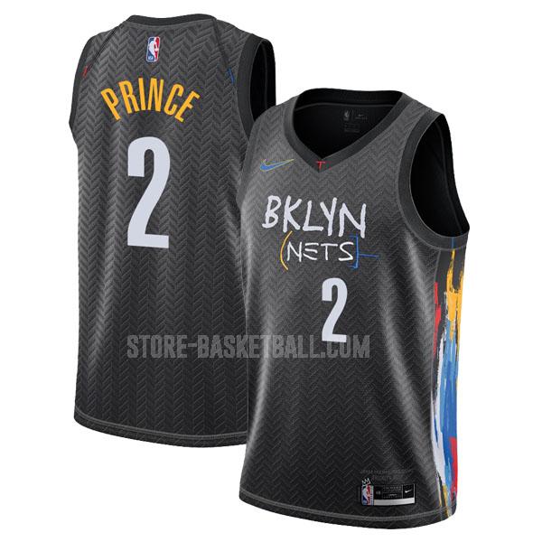 2020-21 brooklyn nets taurean prince 2 black city edition men's replica jersey