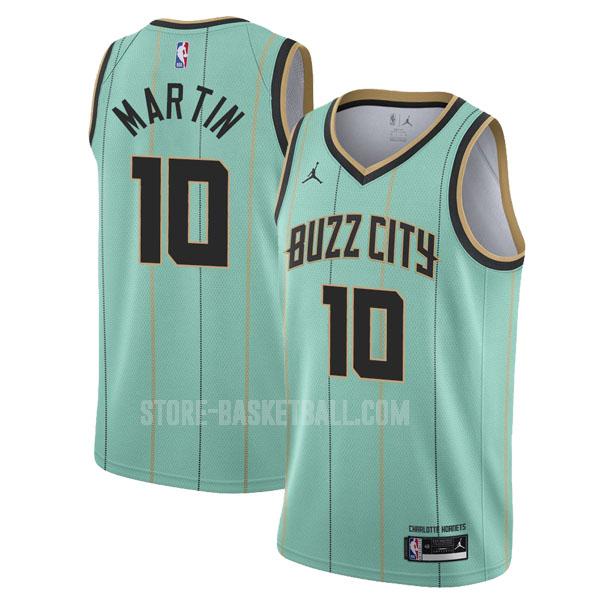 2020-21 charlotte hornets caleb martin 10 green city edition men's replica jersey