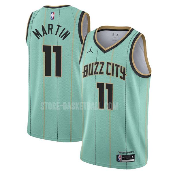 2020-21 charlotte hornets cody martin 11 green city edition men's replica jersey