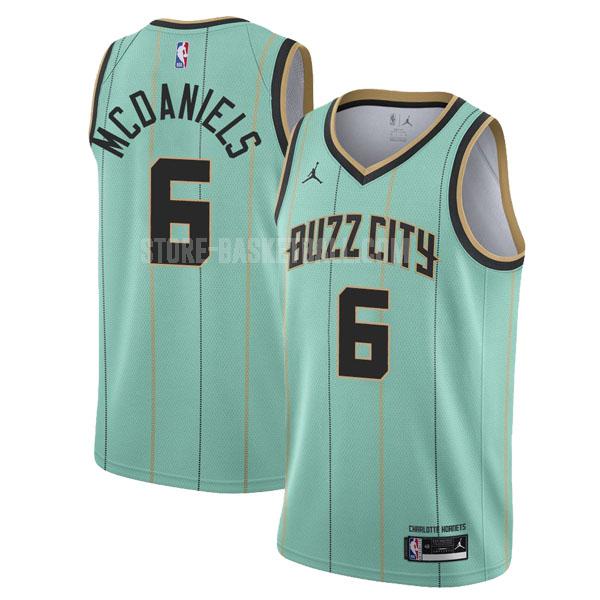 2020-21 charlotte hornets jalen mcdaniels 6 green city edition men's replica jersey