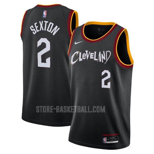 2020-21 cleveland cavaliers collin sexton 2 black city edition men's replica jersey