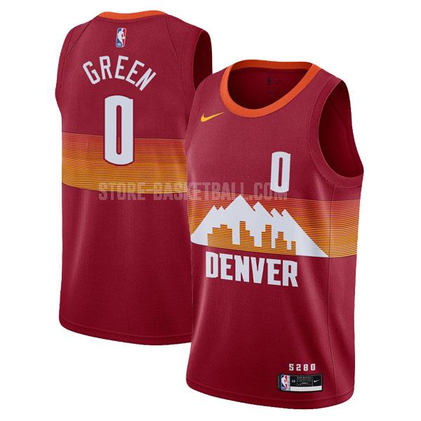 2020-21 denver nuggets jamychal green 0 red city edition men's replica jersey
