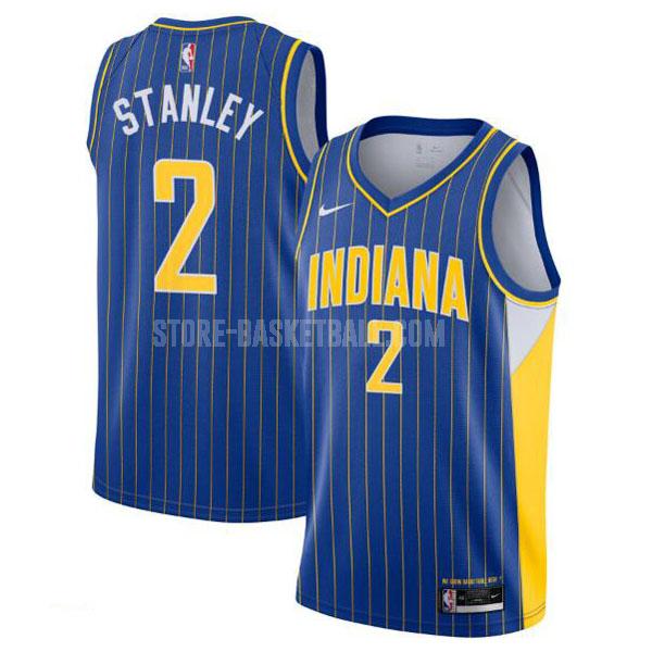 2020-21 indiana pacers cassius stanley 2 blue city edition men's replica jersey