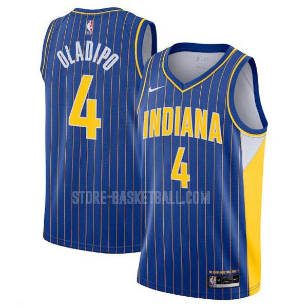 2020-21 indiana pacers victor oladipo 4 blue city edition men's replica jersey
